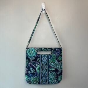 Vera Bradley Women's Blue Rhapsody Paisley Print Holiday Tote Bag